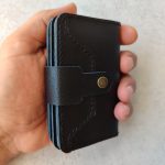 ست جاکارتی دکمه دار و جا کلیدی چرم طبیعی دست دوز | چرم اکبری - Image 7