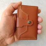 ست جاکارتی دکمه دار و جا کلیدی چرم طبیعی دست دوز | چرم اکبری - Image 8