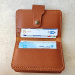 ست جاکارتی دکمه دار و جا کلیدی چرم طبیعی دست دوز | چرم اکبری - Image 2