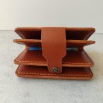 ست جاکارتی دکمه دار و جا کلیدی چرم طبیعی دست دوز | چرم اکبری - Image 3