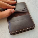 ست جاکارتی دکمه دار و جا کلیدی چرم طبیعی دست دوز | چرم اکبری - Image 5